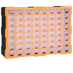 Multi-Schubladen-Organizer 2 | vidaXL : Farbe - Orange und Schwarz