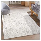 Carpet City Teppich »LOUNGE 0638«, rechteckig, 15 mm Höhe, Kurzflor-Teppich Modern, Hoch-Tief-Struktur, Wohnzimmer, Schlafzimmer