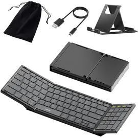 Inateck Faltbare Kabellose Tastatur für iPad/iPhone/Android/Windows/Tablets Schwarz