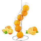 Relaxdays Obstschale Metall Silber 48 cm
