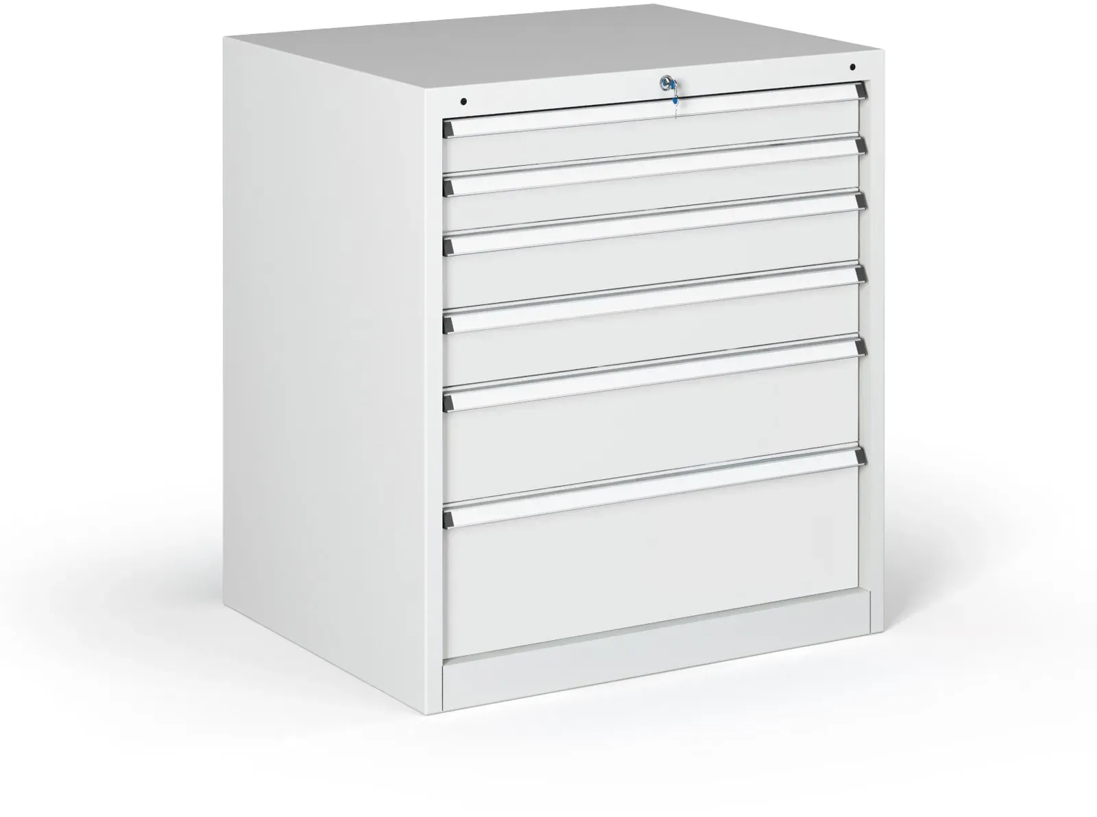 Werkstatt-Schubladenschrank G345, 6 Schubladen, 881 x 653 x 800 mm, grau