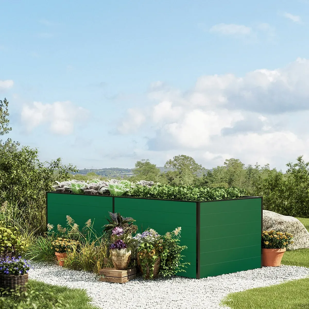 GFP Kingsize 235 x 150 x 77 cm Hochbeet, Grün - (GFPV00368)