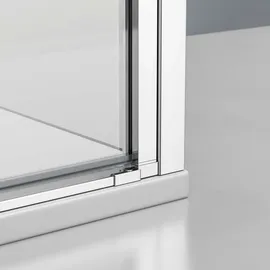 Bernstein EX416-2 Eckdusche mit Pendeltür 90 x 90 cm silber transparent 6 mm