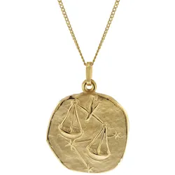 trendor 41960-10 Waage Sternzeichen Ø 20 mm mit 333/8K Goldkette für Herren, 60 cm