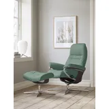 Stressless Stressless® »Sunrise«, (Set, Relaxsessel mit Hocker), mit Hocker, mit Cross Base, Größe S, M & L, Holzakzent Wenge, grün