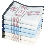 merrysquare - Bedruckte Taschentücher für Männer - Großformat 40cm x 40cm - 6 Stück - 100% Baumwolle (Chibcha) - 40