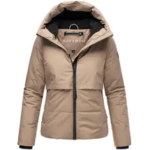 Navahoo Damen Winterjacke mit Fleece-Innenfutter und Kapuze Liebesküken XIV Taupe Grey Gr. S - S
