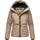Navahoo Damen Winterjacke mit Fleece-Innenfutter und Kapuze Liebesküken XIV Taupe Grey Gr. S - S
