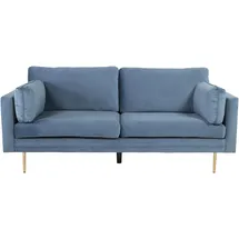VCM Boom Sofa 3 Personen velour blau.