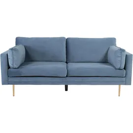 VCM Boom Sofa 3 Personen velour blau.