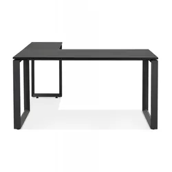 Designer-Eckschreibtisch BAKUS  Der Designer-Eckschreibtisch „BAKUS“ aus Holz und schwarzem Metall – 160 cm – verleiht Ihrem  Kadima Design