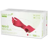 Medi-Inn Nitril Red Plus Einmalhandschuhe puderfrei XL 100 Stück)