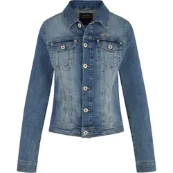 Jeansjacke Frau HV Society Aniek BLAU|wolkiges Blau|wolkiges Blau 38