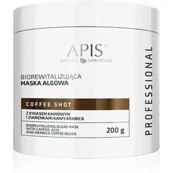 Apis Coffee Shot Biorevitalisierende Maske mit Kaffeesäure und Arabica-Kaffeebohnen, Anti - Aging 200 g