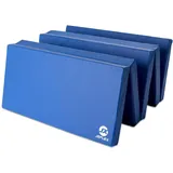 Turnmatte 250 x 100 x 8 cm blau Weichbodenmatte klappbar Jeflex 250 CM