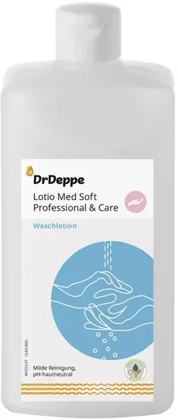 Dr. Deppe 700541 Lotio Med Soft Professional 500 ml Lotion sanfte & schonende Hautreinigung, ohne Farbstoff & Parfumöl