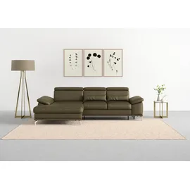 sit&more Ecksofa »Cabrio L-Form, B: 295 cm, mit Sitztiefen-, Arm- & Kopfteilverstellung« 2 Nierenkissen, Federkern, optional Bettfunktion und Stauraum