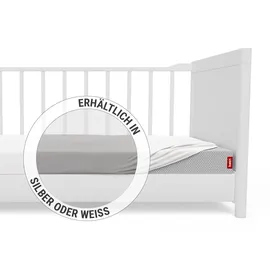 Bett1.de Spannbettlaken Baumwolle-Jersey-Elasthan 60 x 120 cm weiß