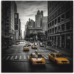 Artland Wandbild »New York City Verkehr 5th Avenue«, Amerika, (1 St.), als Alubild, Outdoorbild, Leinwandbild, Poster, Wandaufkleber Artland Farbe Bild(er): schwarz
