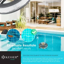 Kesser Poolroboter Aqua-9000 Anthrazit/Orange inkl. Transporttasche