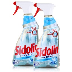 SIDOLIN Sidolin Streifenfrei Cristal 500ml - Glasreiniger, Fensterreiniger (2er Pack) Glasreiniger