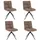 Home Deluxe Esszimmerstuhl drehbar 4er Set NODA - Webstoff Grau/Braun