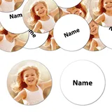 Goodtimes Foto-Konfetti Beidseitig Personalisierbar Foto Name Rund 2,5cm Dekoration für Hochzeit Geburtstag Partys 330 Stück Weiß
