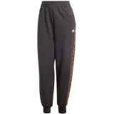 Adidas Damen Essentials 3-Stripes Animal-Print 7/8 Pants Hose, Black, L