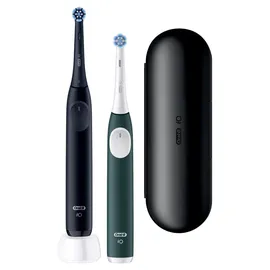 Oral-B iO Series 2 Night Black + 2. Handstück Forest Green + Reiseetui
