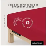 schlafgut Spannbettlaken Microfaser 90-100 x 190-200 cm rot