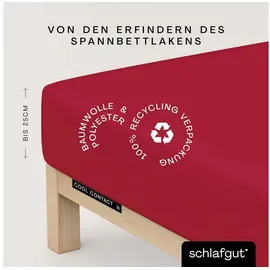 schlafgut Spannbettlaken Microfaser 90-100 x 190-200 cm rot