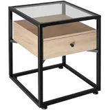 Tectake Nachtschrank Preston 43 x 45 x 54,5 cm Braun