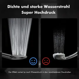 Duschkopf mit Filter Hochdruck Handbrause 1,5M Schlauch 3 Strahlarten