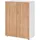 bümö smart Aktenschrank 80 x 110 x 42 cm braun/weiß