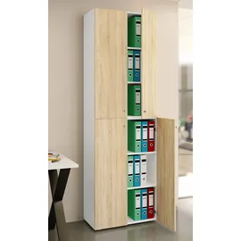VCM Lona Aktenschrank 70 x 40 x 220 cm braun