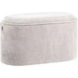 Beliani Bank mit Stauraum aus Chenille Stoff grau gepolstert modernes Design Artas