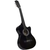 vidaXL Westerngitarre Cutaway mit 6 Saiten Schwarz 38"