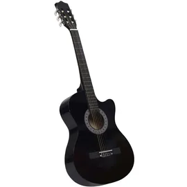 vidaXL Westerngitarre Cutaway mit 6 Saiten Schwarz 38"