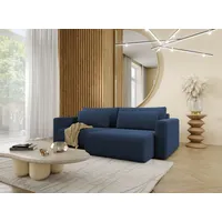 Fun Möbel Ecksofa Schlafsofa Sofa CHAIRA in Stoff Curio, Ottomane Links oder Rechts, Rundumbezug blau