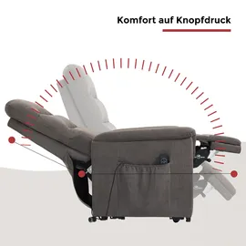 Duo Collection TV-Sessel Stoff 80 x 115 x 93 cm graubraun