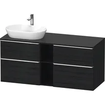 Duravit D-Neo Konsolenwaschtischunterbau wandhängend Eiche Schwarz Matt 1400x550x664 mm - DE4970L101 DE4970L10160000