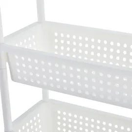 [en.casa] Rollregal Kunststoff 100 x 22 x 48 cm Weiß