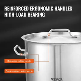 Vevor Kochtopf 39,7 L 350 x 410 mm