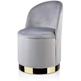 MONDEX Sessel Enzo Velours 53 x 73 x 49 cm Grau