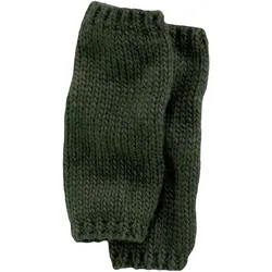 J.Jayz Damen Strick-Stulpen mit Alpaka-Wollanteil leichte Winter-Arm-Stulpen wärmende Handschuhe 19298131 Dunkelgrün - One-Size