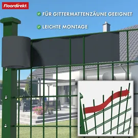 casa pura Sichtschutzstreifen 19 x 350 cm Anthrazit PVC