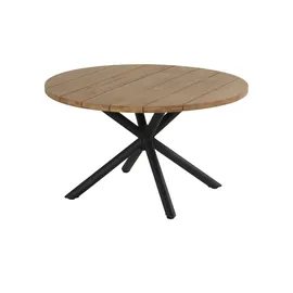 Schöner Wohnen Saba Gartentisch Ø 130 x 76 cm Beige/Grau/Schwarz