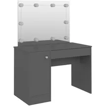 vidaXL Schminktisch Mit Led-beleuchtung 110x55x145 cm) Mdf Grau vidaXL,