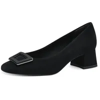 TAMARIS Damen Pumps Leder Blockabsatz; Black/schwarz; 39 EU - 39 EU