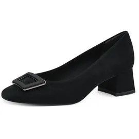 TAMARIS Damen Pumps Leder Blockabsatz; Black/schwarz; 39 EU - 39 EU